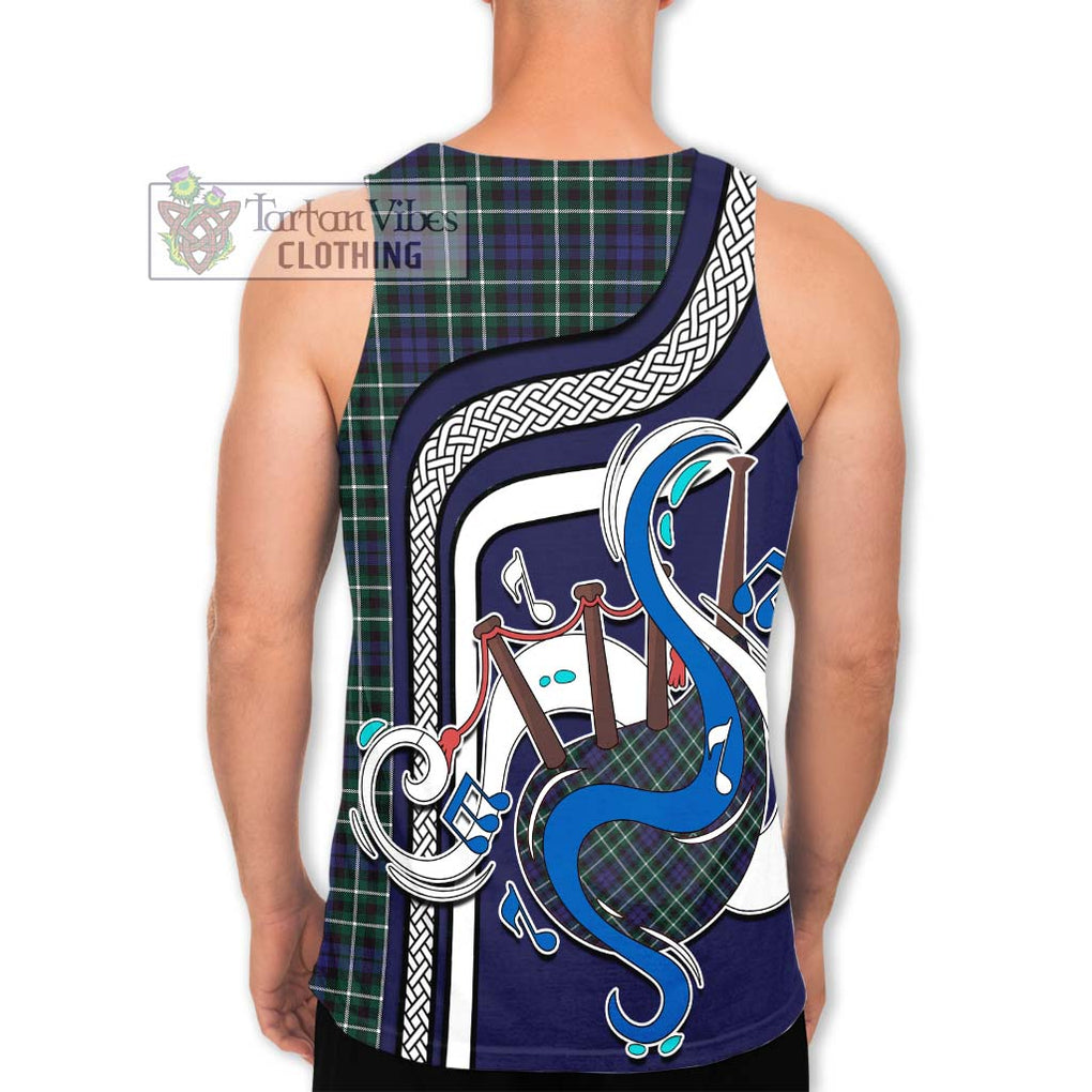 Graham of Montrose Modern Tartan Men's Tank Top with Epic Bagpipe Style - Tartanvibesclothing Shop