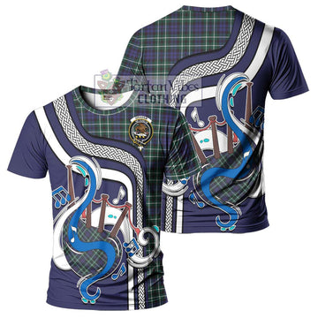 Graham of Montrose Modern Tartan T-Shirt with Epic Bagpipe Style