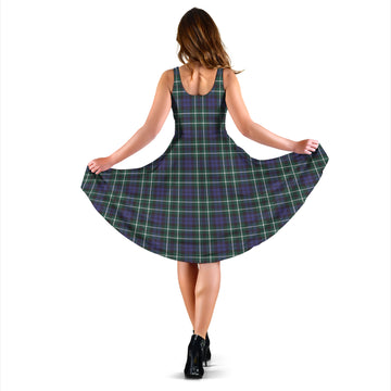 Graham of Montrose Modern Tartan Sleeveless Midi Womens Dress