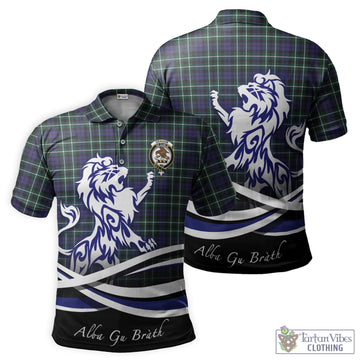 Graham of Montrose Modern Tartan Polo Shirt with Alba Gu Brath Regal Lion Emblem