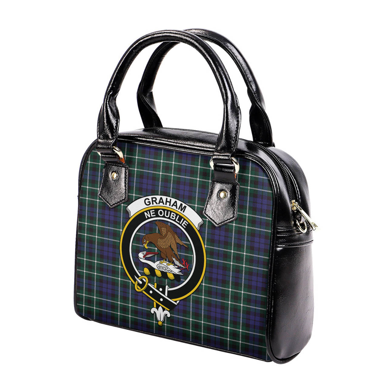 Graham of Montrose Modern Tartan Shoulder Handbags with Family Crest - Tartanvibesclothing