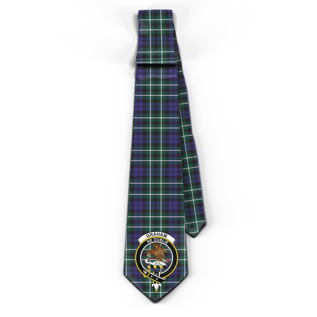 Graham of Montrose Modern Tartan Classic Necktie with Family Crest - Tartan Vibes Clothing