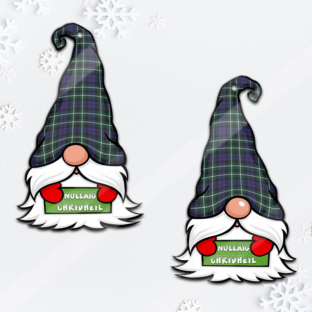 Graham of Montrose Modern Gnome Christmas Ornament with His Tartan Christmas Hat Mica Ornament - Tartanvibesclothing