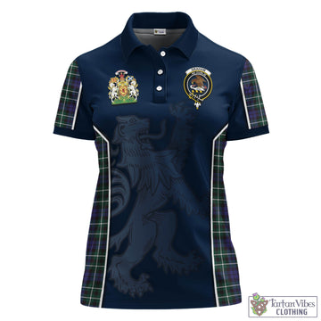 Graham of Montrose Modern Tartan Women's Polo Shirt with Family Crest and Lion Rampant Vibes Sport Style