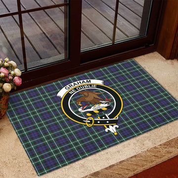 Graham of Montrose Modern Tartan Door Mat with Family Crest