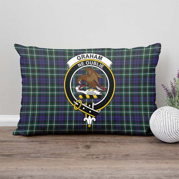 Graham of Montrose Modern Tartan Pillow Cover with Family Crest