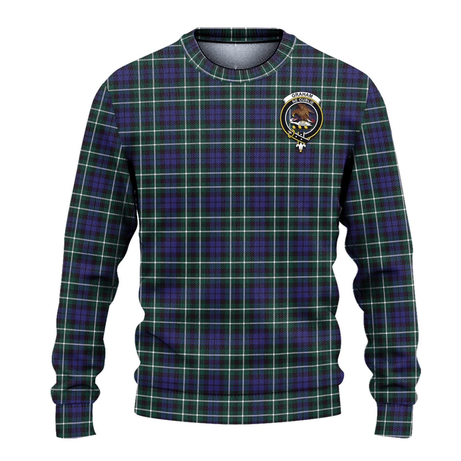 Graham of Montrose Modern Tartan Knitted Sweater with Family Crest - Tartanvibesclothing