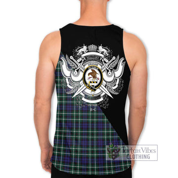 Graham of Montrose Modern Tartan Men's Tank Top with Family Crest and Military Logo Style