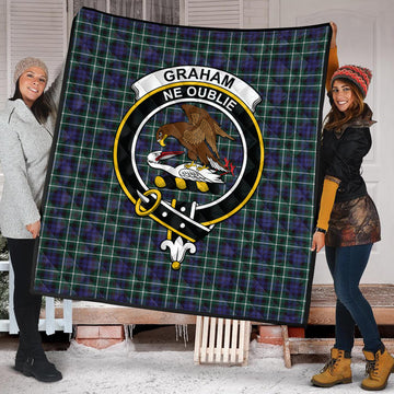 Graham of Montrose Modern Tartan Quilt with Family Crest