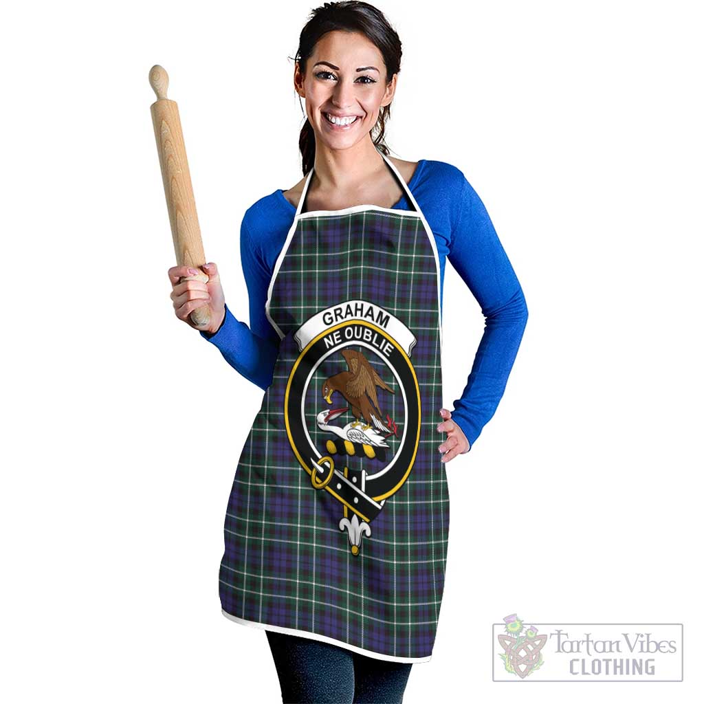 Graham of Montrose Modern Tartan Apron with Family Crest White - Tartan Vibes Clothing