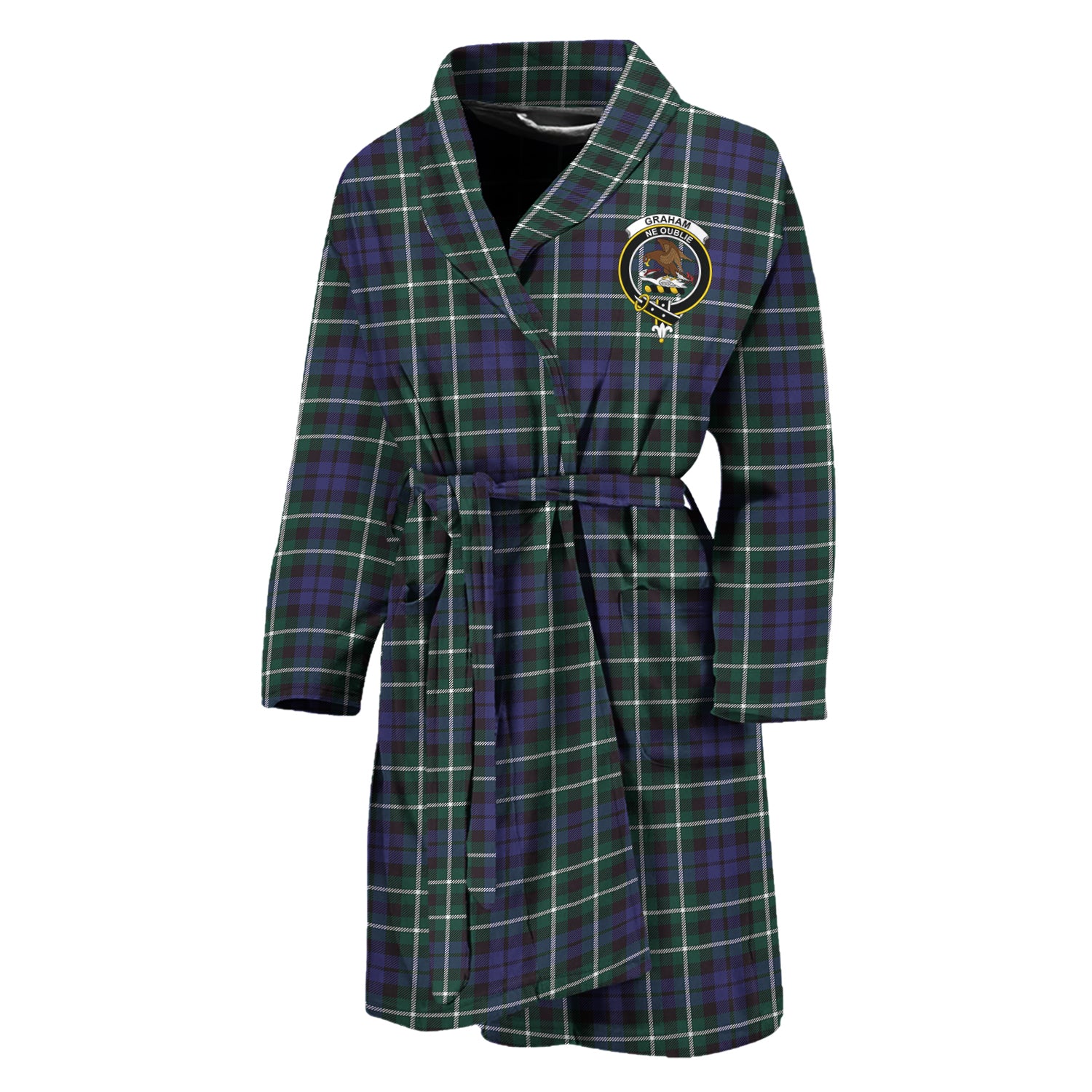 Graham of Montrose Modern Tartan Bathrobe with Family Crest Unisex M - Tartan Vibes Clothing