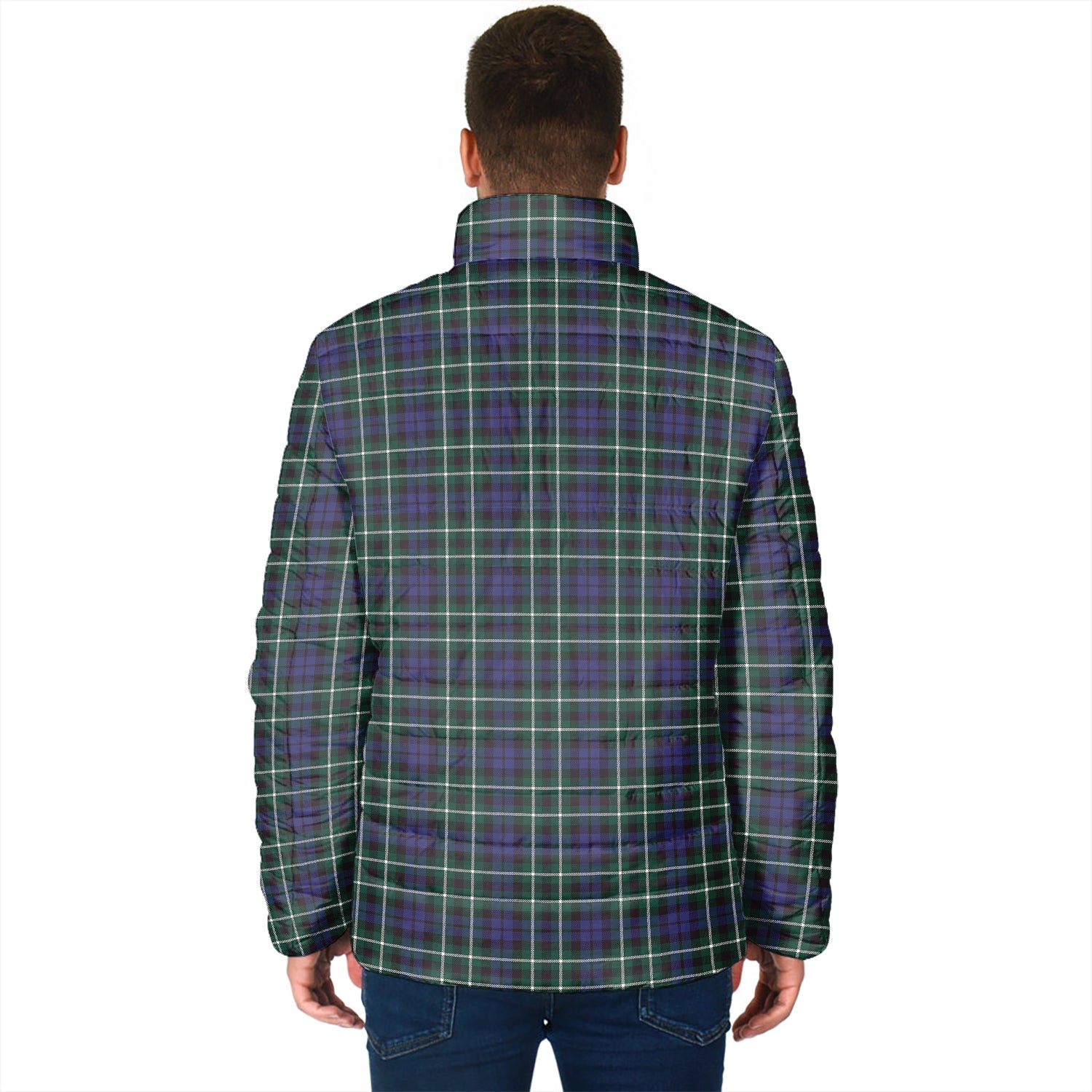 Graham of Montrose Modern Tartan Padded Jacket with Family Crest - Tartan Vibes Clothing