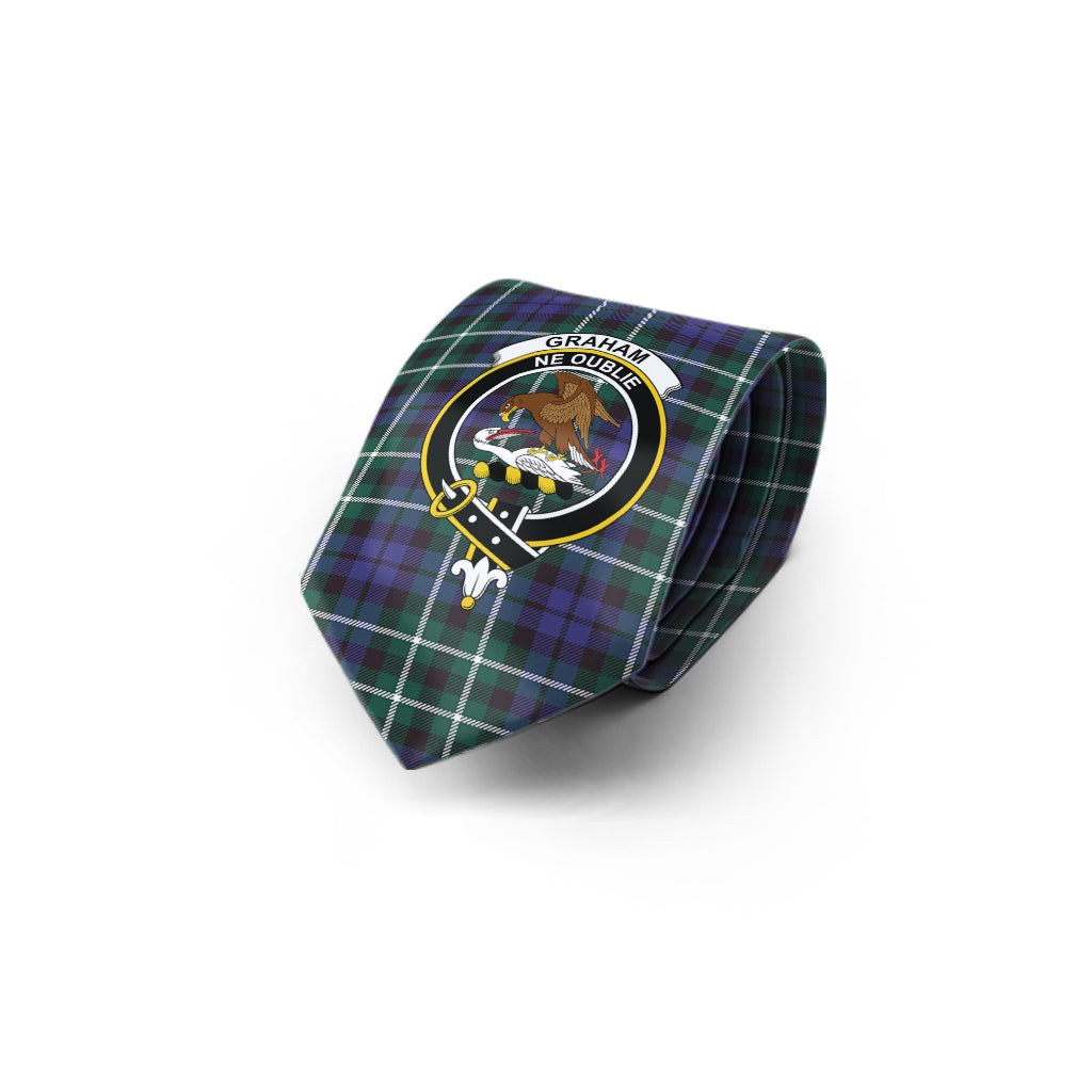 Graham of Montrose Modern Tartan Classic Necktie with Family Crest - Tartan Vibes Clothing