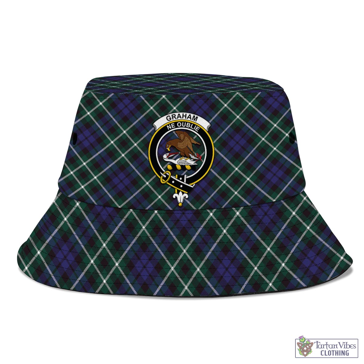 Tartan Vibes Clothing Graham of Montrose Modern Tartan Bucket Hat with Family Crest