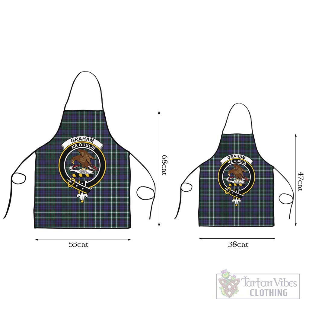 Graham of Montrose Modern Tartan Apron with Family Crest Black L 55x68 cm - Tartan Vibes Clothing