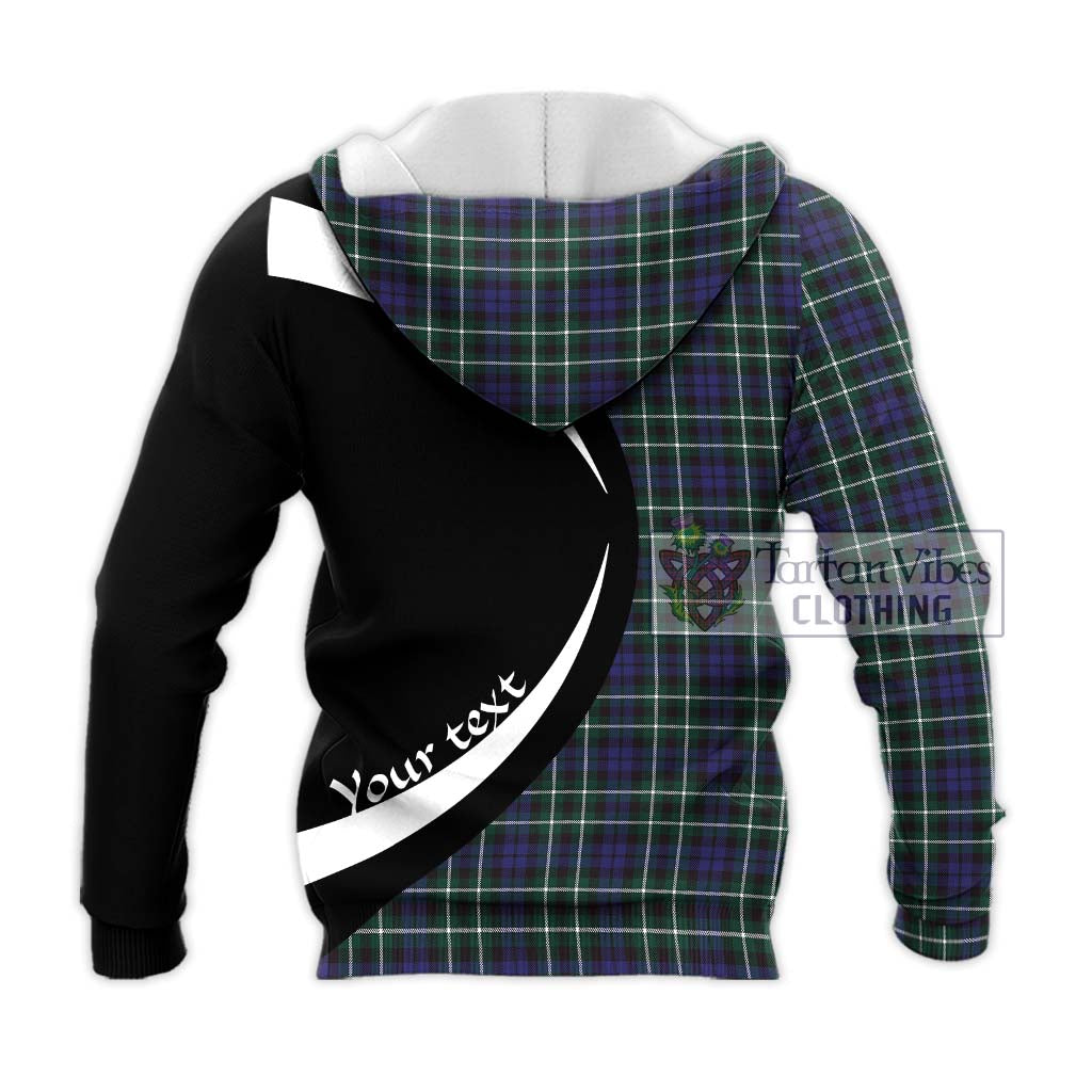 Graham of Montrose Modern Tartan Knitted Hoodie with Family Crest Circle Style - Tartan Vibes Clothing