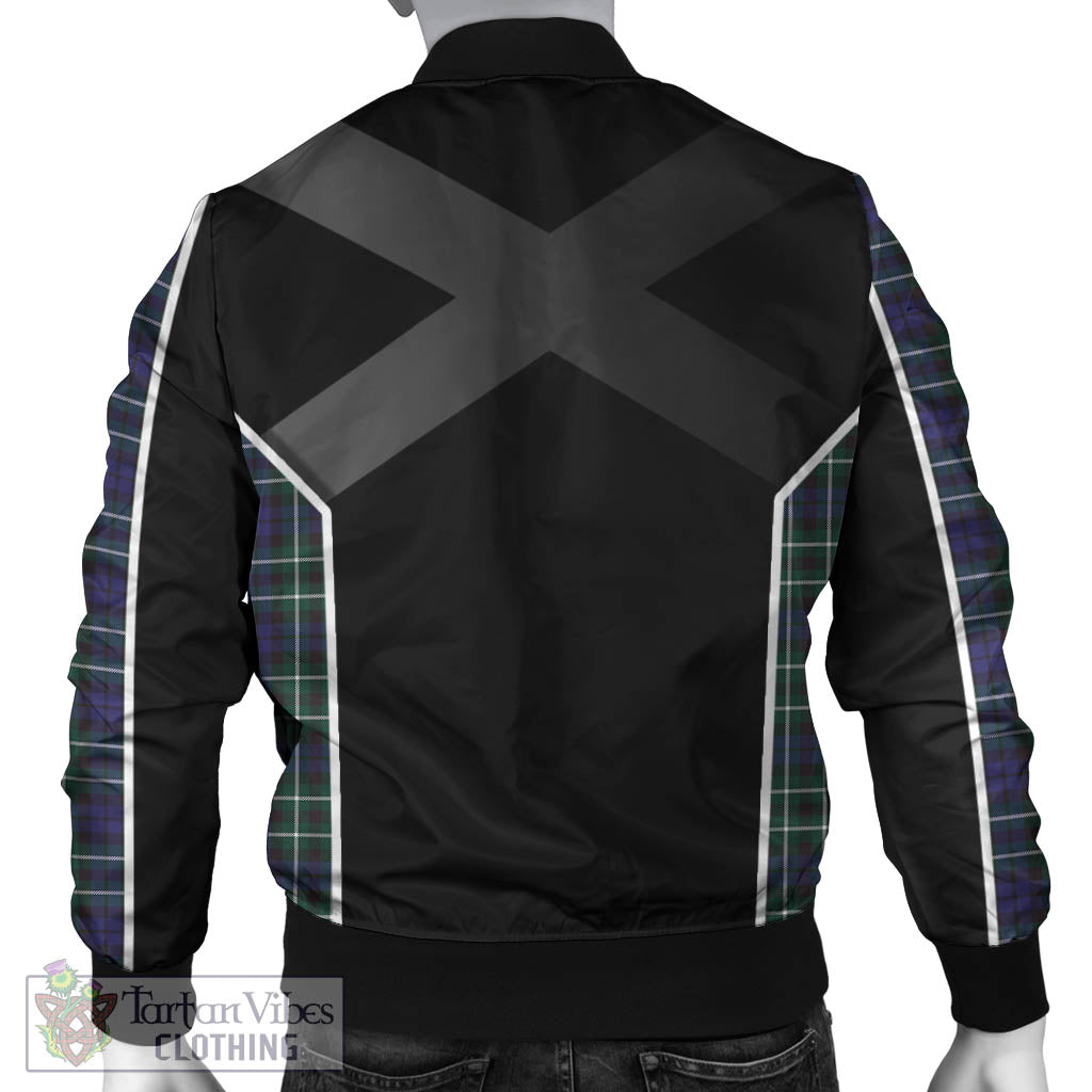 Tartan Vibes Clothing Graham of Montrose Modern Tartan Bomber Jacket with Family Crest and Scottish Thistle Vibes Sport Style