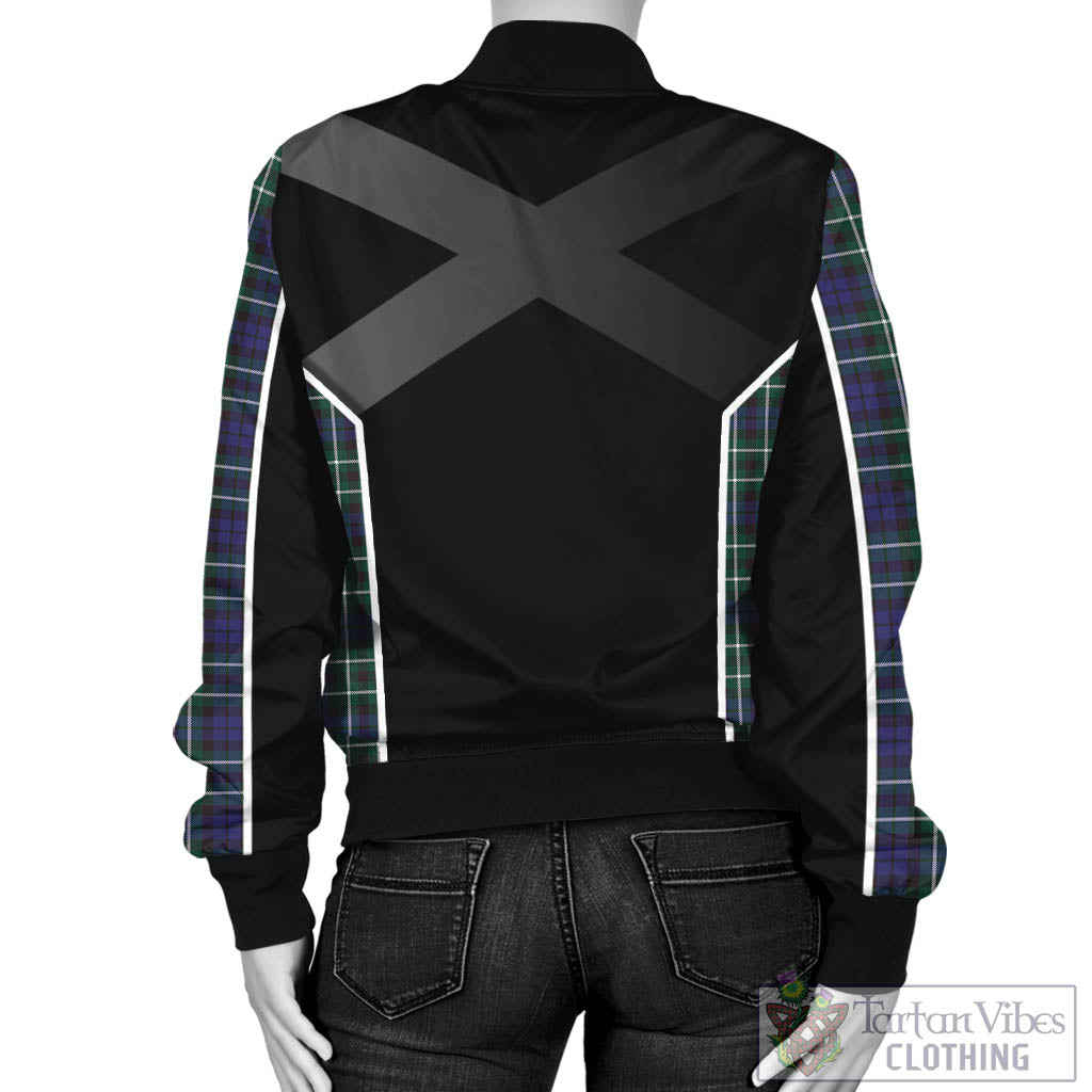 Tartan Vibes Clothing Graham of Montrose Modern Tartan Bomber Jacket with Family Crest and Scottish Thistle Vibes Sport Style