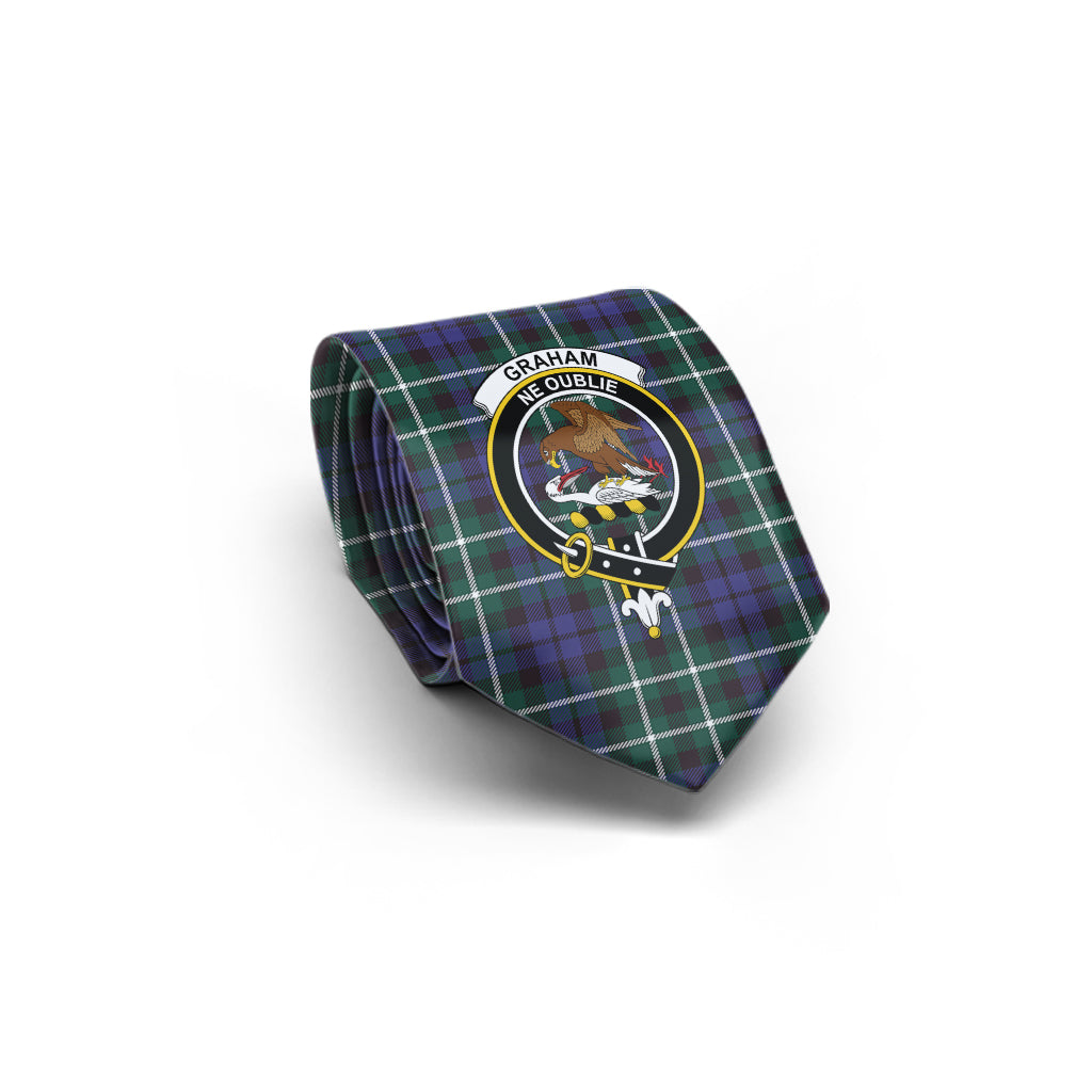 Graham of Montrose Modern Tartan Classic Necktie with Family Crest - Tartan Vibes Clothing