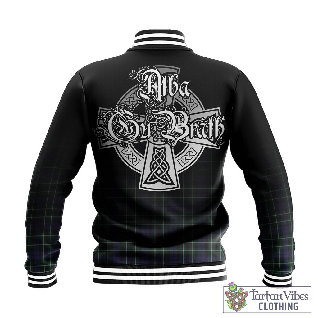 Tartan Vibes Clothing Graham of Montrose Modern Tartan Baseball Jacket Featuring Alba Gu Brath Family Crest Celtic Inspired