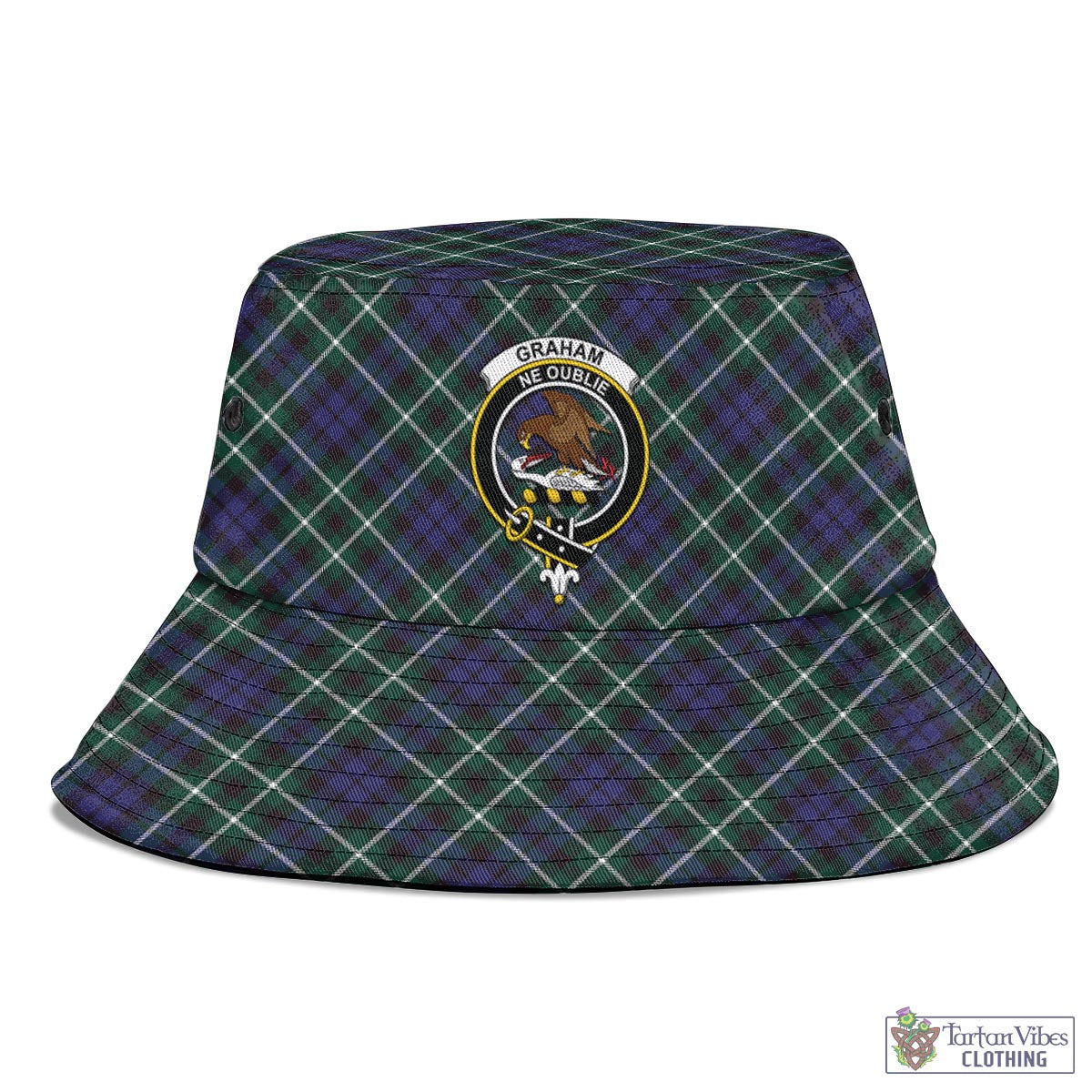 Tartan Vibes Clothing Graham of Montrose Modern Tartan Bucket Hat with Family Crest