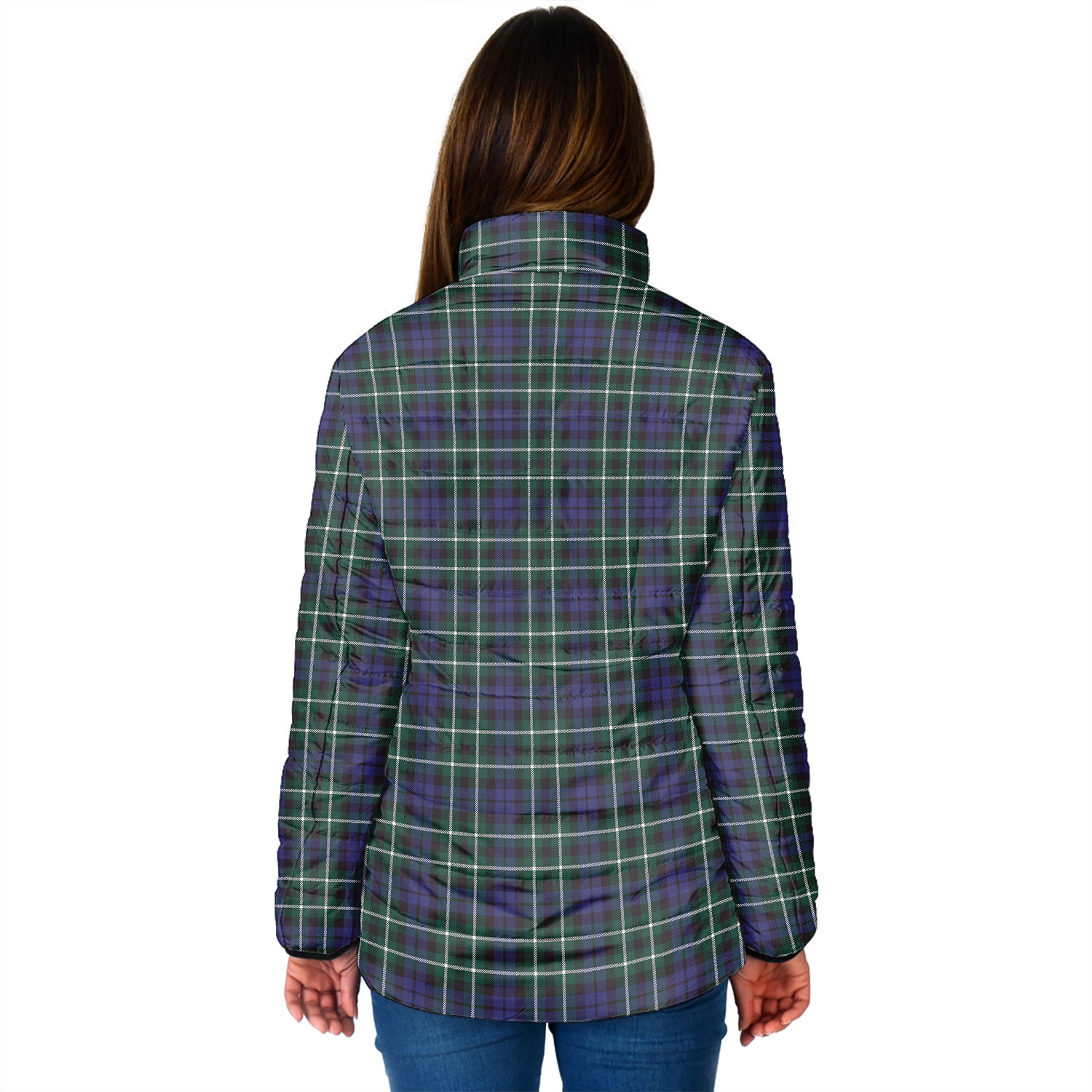 Graham of Montrose Modern Tartan Padded Jacket with Family Crest - Tartan Vibes Clothing