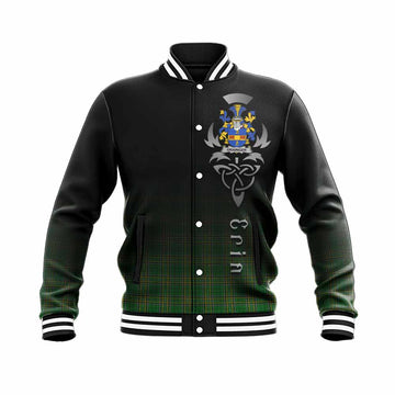 Grainger Irish Clan Baseball Jacket with Coat of Arms Erin Go Bragh Celtic Inspired Unisex - Tartan Vibes Clothing