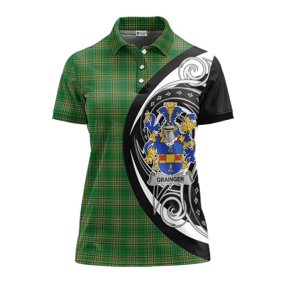 Grainger Irish Clan Women's Polo Shirt Celtic Circle Style Women - Tartan Vibes Clothing