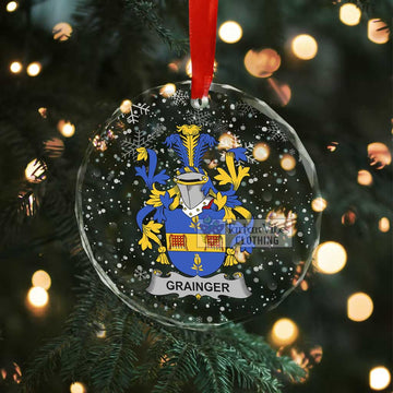 Grainger Irish Clan Christmas Glass Ornament with Coat of Arms