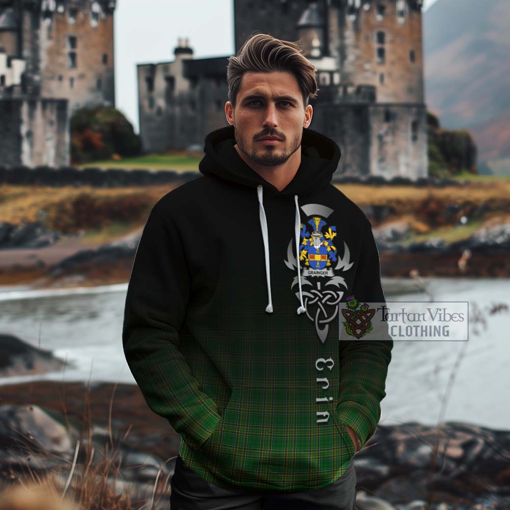 Grainger Irish Clan Cotton Hoodie with Coat of Arms Erin Go Bragh Celtic Inspired - Tartan Vibes Clothing