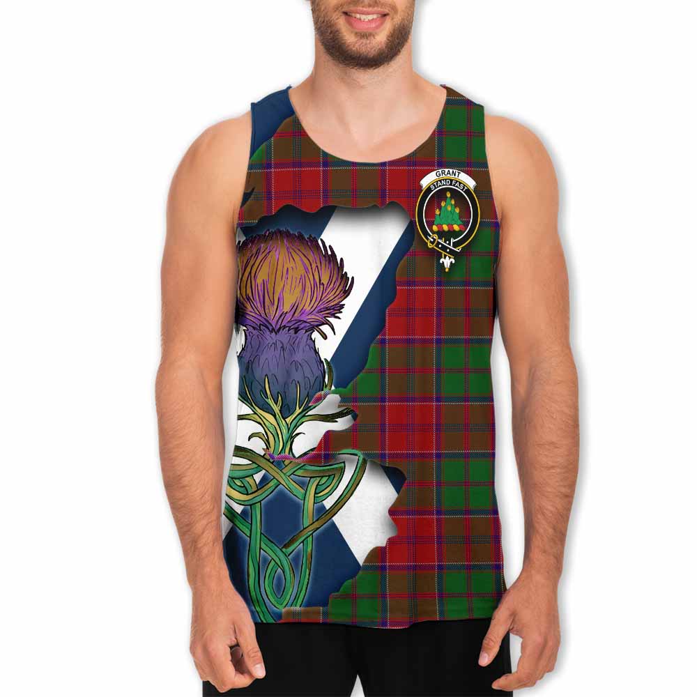 Grant Tartan Family Crest Men's Tank Top Scottish Thistle Celtic Inspired Men - Tartan Vibes Clothing