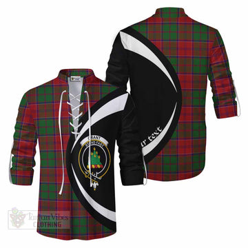 Grant Tartan Ghillie Kilt Shirt with Family Crest Circle Style