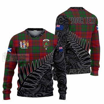 Grant Crest Tartan Knitted Sweater with New Zealand Silver Fern Half Style