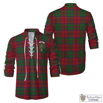 Grant Tartan Men's Scottish Traditional Jacobite Ghillie Kilt Shirt with Family Crest