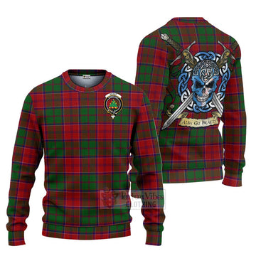 Grant Tartan Ugly Sweater with Family Crest Celtic Skull Style