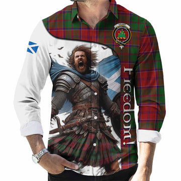 Grant Crest Tartan Long Sleeve Button Shirt Inspired by the Freedom of Scottish Warrior