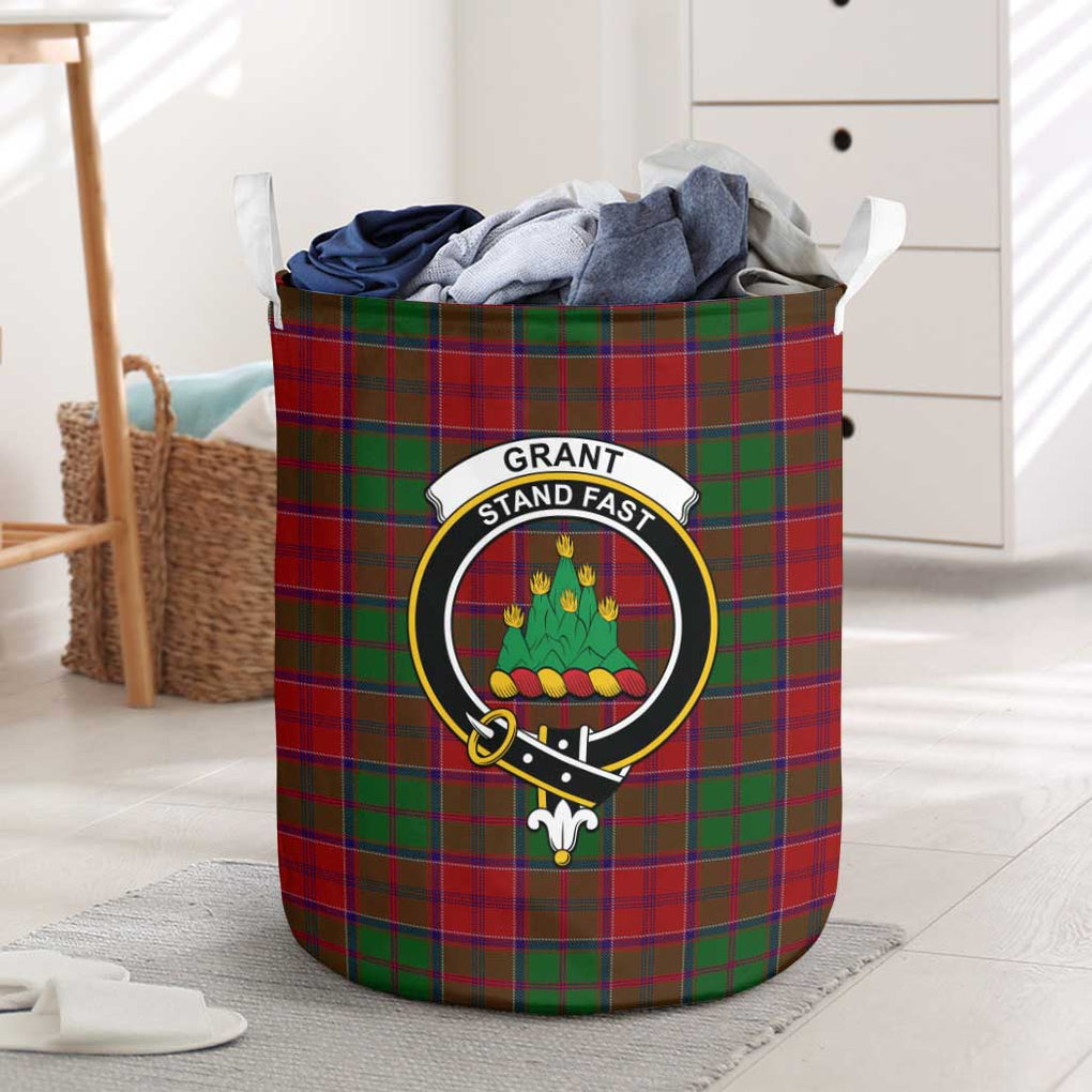 Grant Tartan Laundry Basket with Family Crest One Size - Tartanvibesclothing Shop