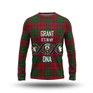 Grant Tartan Long Sleeve T-Shirt with Family Crest DNA In Me Style