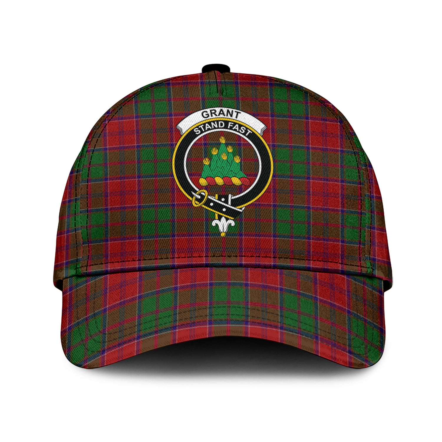 Grant Tartan Classic Cap with Family Crest Classic Cap Universal Fit - Tartan Vibes Clothing