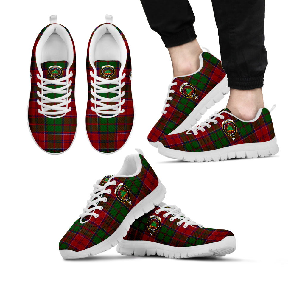 Grant Tartan Sneakers with Family Crest Kid's Sneakers - Tartan Vibes Clothing