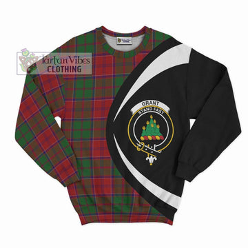 Grant Tartan Sweatshirt with Family Crest Circle Style