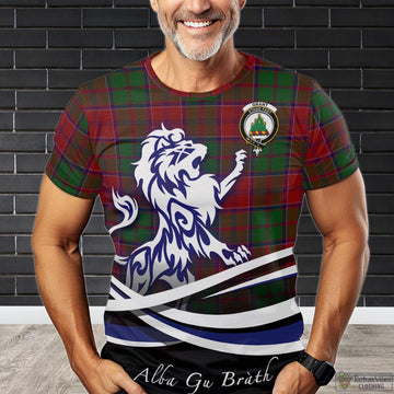 Grant Tartan T-Shirt with Alba Gu Brath Regal Lion Emblem