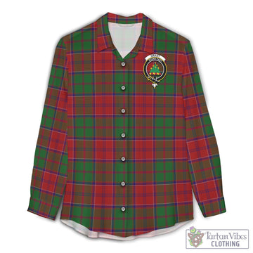 Grant Tartan Women's Casual Shirt with Family Crest