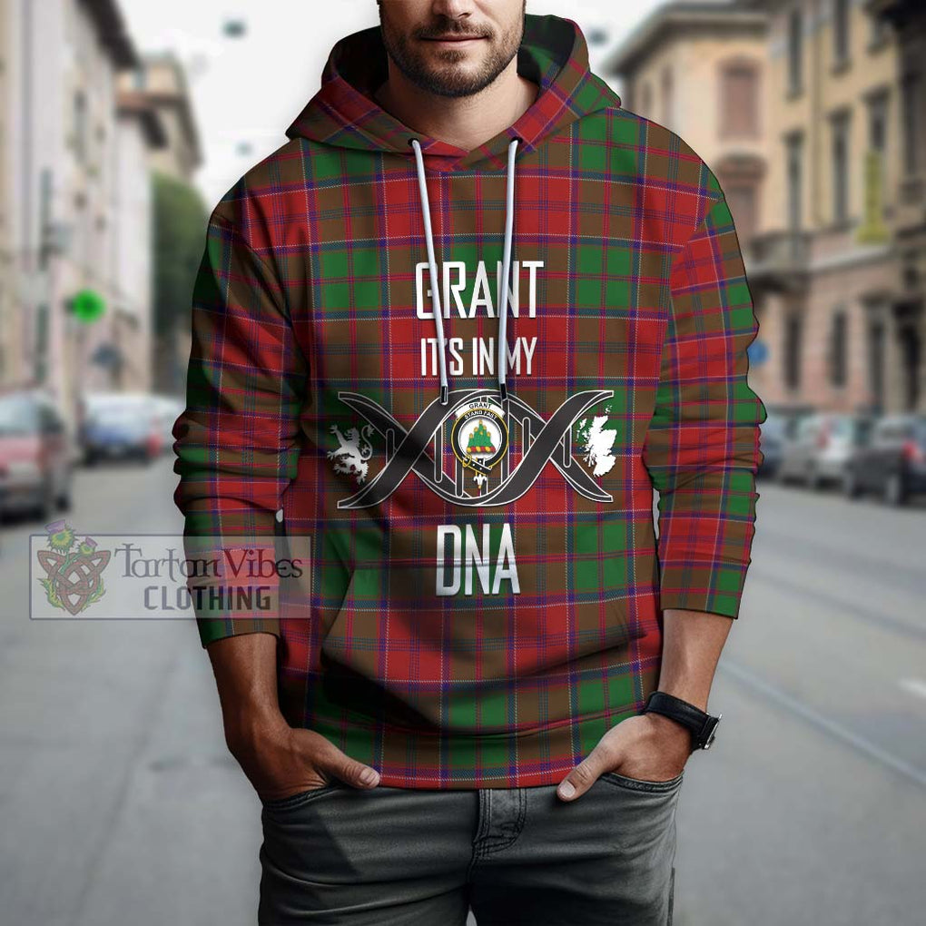 Grant Tartan Hoodie with Family Crest DNA In Me Style Pullover Hoodie - Tartanvibesclothing Shop