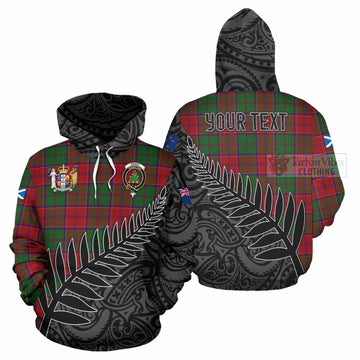 Grant Crest Tartan Hoodie with New Zealand Silver Fern Half Style