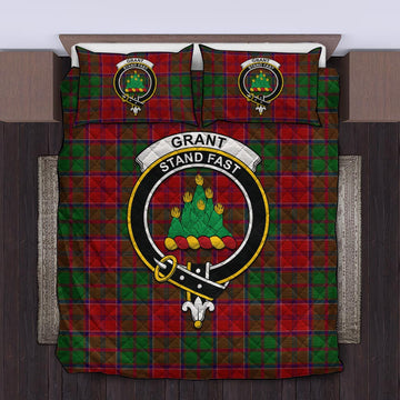 Grant Tartan Quilt Bed Set with Family Crest