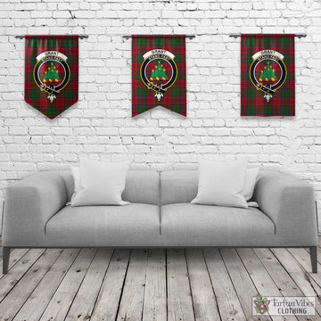 Grant Tartan Gonfalon, Tartan Banner with Family Crest