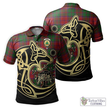 Grant Tartan Polo Shirt with Family Crest Celtic Wolf Style Kid - Tartan Vibes Clothing