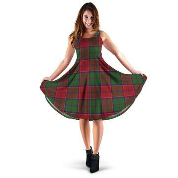 Grant Tartan Sleeveless Midi Womens Dress