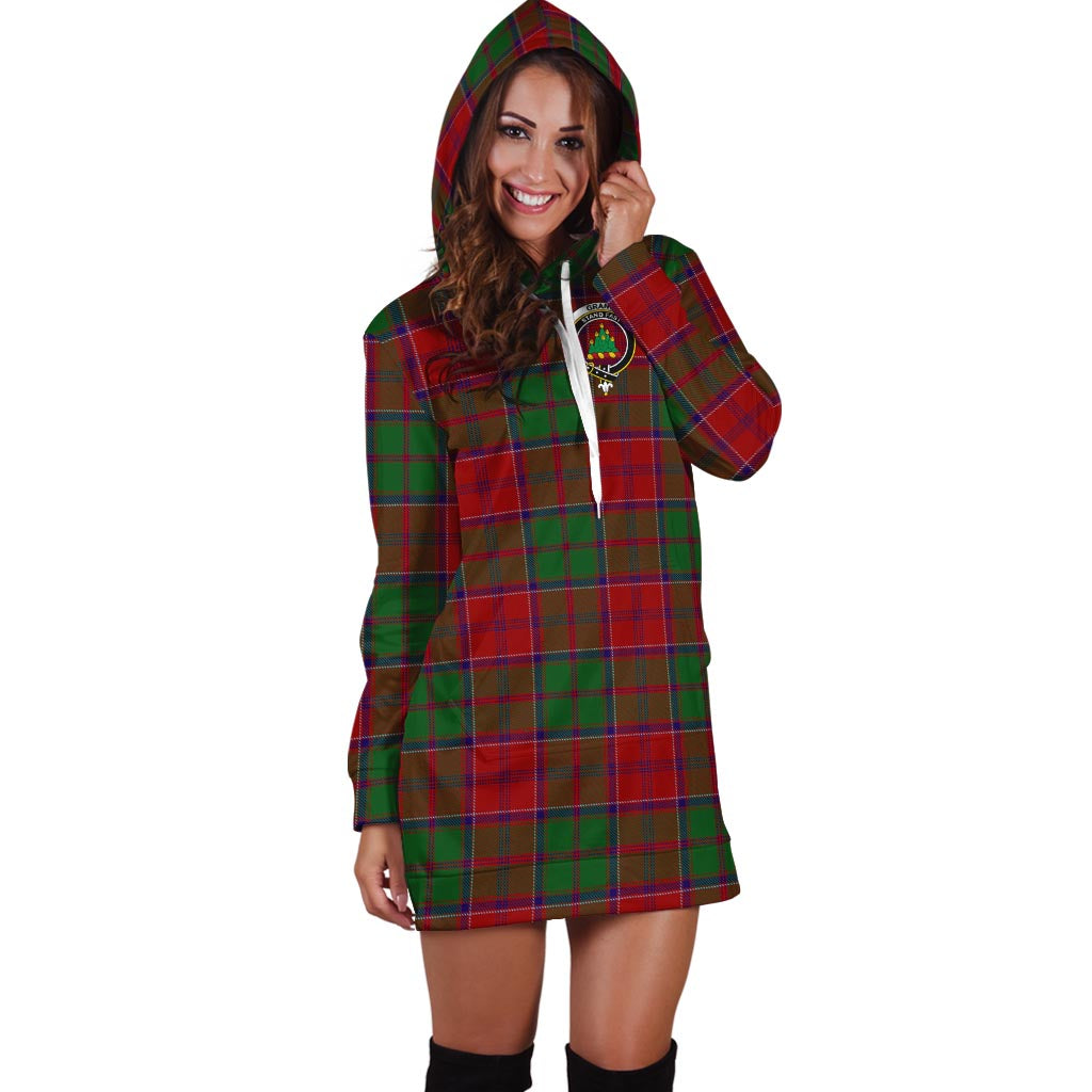 Grant Tartan Hoodie Dress with Family Crest - Tartan Vibes Clothing